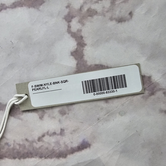 Everlane Swim Top Large Blue Honey Floral Bikini Scoop Neck Nyle Square … - Picture 9 of 15